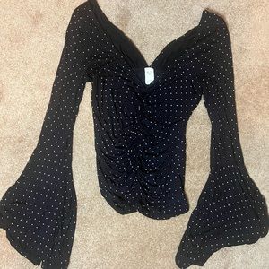 Free People bell sleeve blouse